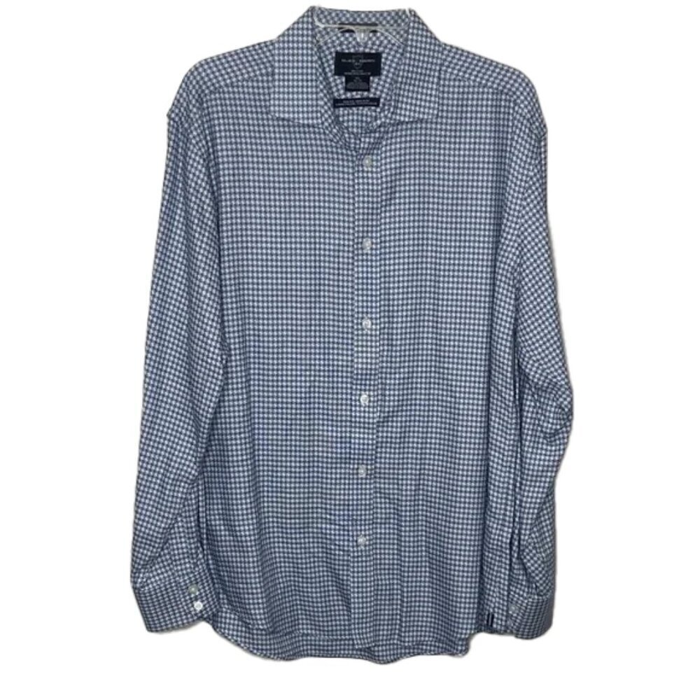 🆕 BLACK & BROWN 80s 2 Ply Dress Shirt Size 16.5